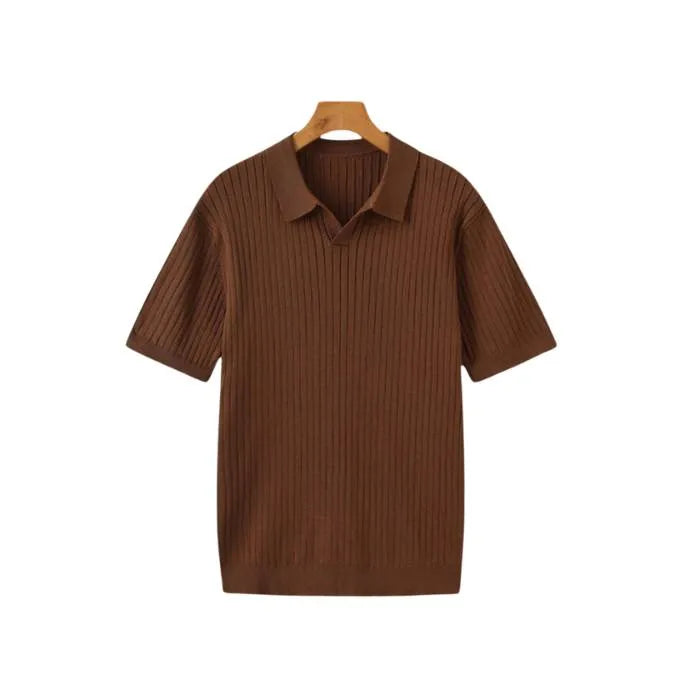 Men's Ribbed Polo Shirt