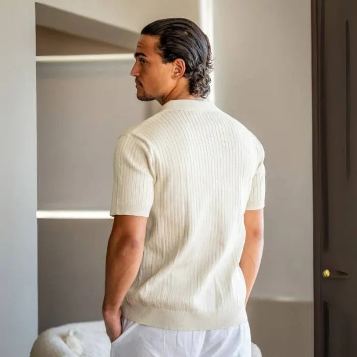 Men's Ribbed Polo Shirt