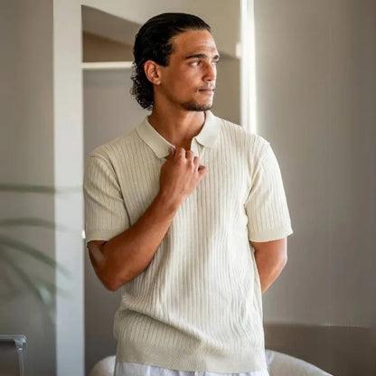 Men's Ribbed Polo Shirt