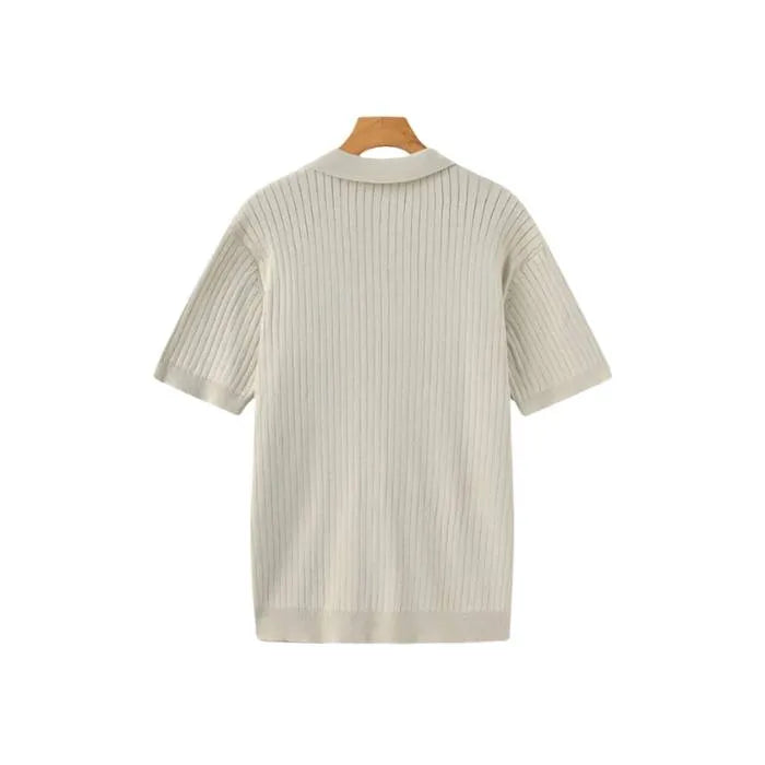 Men's Ribbed Polo Shirt