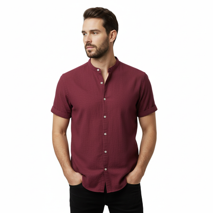 Santis Mandarin Collar Shirt